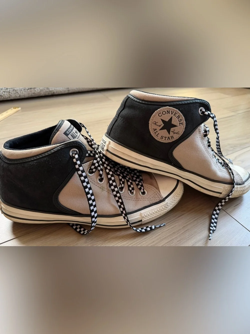 Converse All Star Two-Tone High Street Top Sneakers - Black & Beige men 8/wms 9.